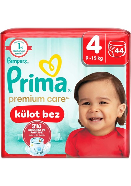 Prima Premium Care Külot Bebek Bezi 4 Numara 44 Adet Maxi Ikiz Paket modelleri