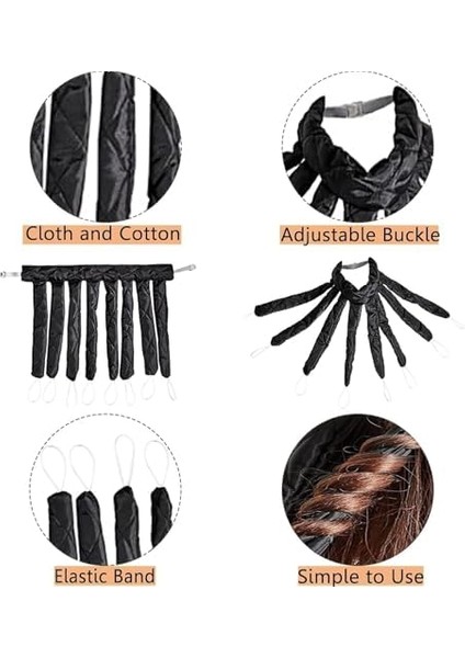 Aputue Bukle Maşası, Ahtapot Tasarımı Ayarlanabilir Tembel Bukle Aleti, Isısız Saç Kıvırma Çubuğu, Gece Boyu Kullanım Için Baş Bandı Bukle Aleti, Kadınlar Için Dıy Saç Şekillendirme Aracı (Orta) fiyatları