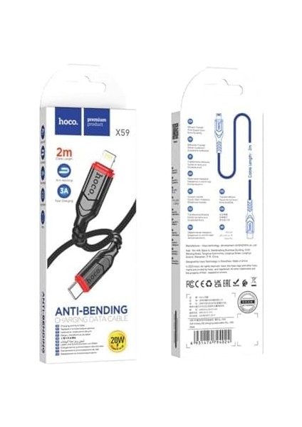 Victory 2m Pd 20W Type-C To Lightning Pd Hızlı Şarj Data Kablosu - Siyah modelleri