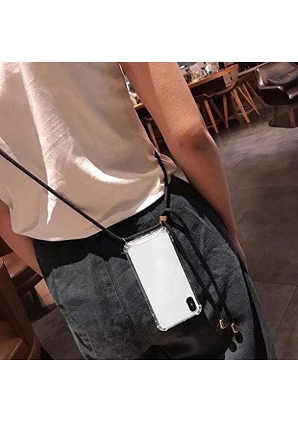 X/xs Için Boyun Askılı Şeffaf Çok Şık Kılıf Boyuna Çapraz Takılabilir Boyuna Asılabilir Ip Boyu Ayarlanabilir Kılıf Şok Darbe Emicidir Beyaz Ipli fiyatları