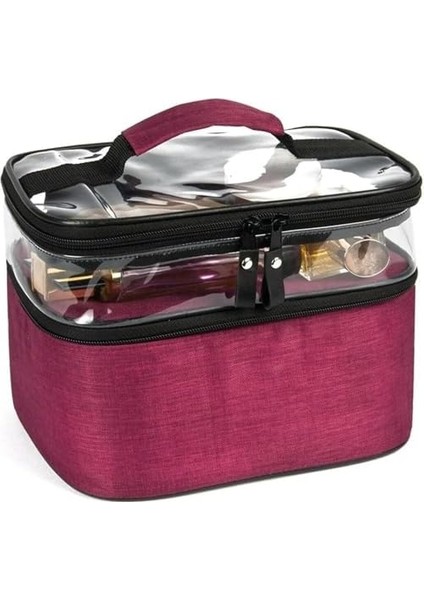 Wiforte Su Geçirmez Seyahat Tipi Makyaj Çantası – Büyük Boy, Çok Bölmeli Kozmetik ve Makyaj Seti Düzenleyici Kutusu (Bordo) fiyatları