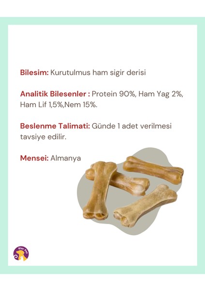 Chew Bone Naturel Press Çiğneme Kemiği Köpek Ödülü (4 Lü Paket) 80 gr - 9cm modelleri