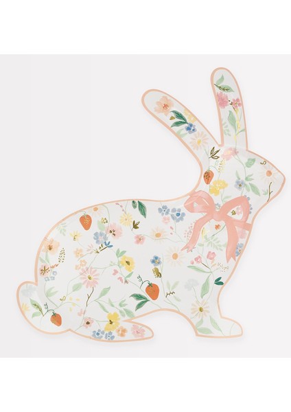 - Çiçekli Tavşan Tabaklar (8'li)