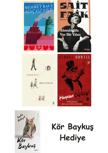 Genç Kız Kalbi + Alemdağda Var Bir Yılan + Görme Huyu + Hayvan Çiftliği + Kör Baykuş