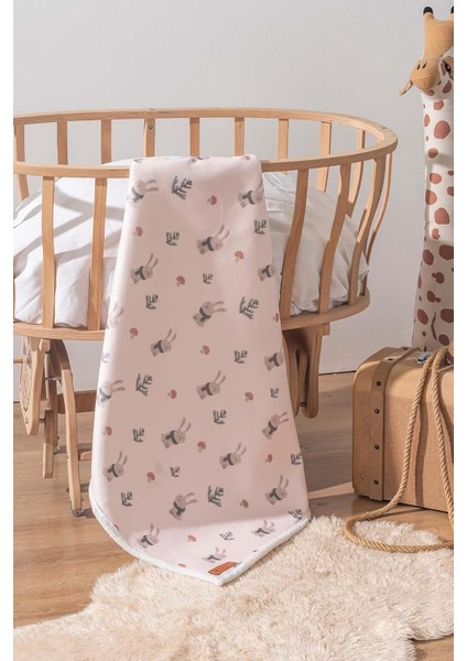 Fluffy Bebek Battaniyesi 70X100 cm Tavşan Desen