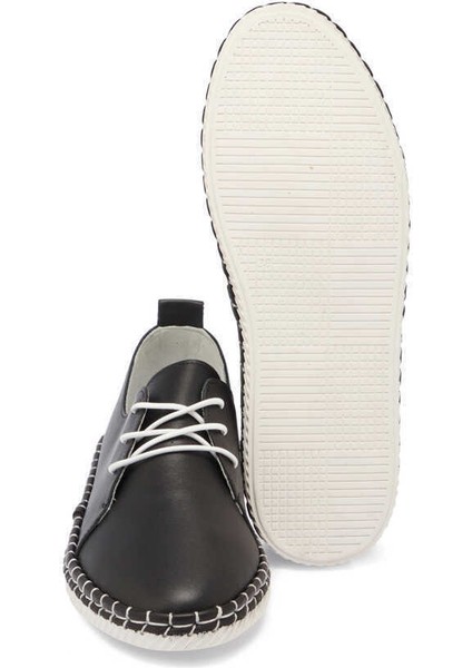 Siyah Hakiki Deri Kadın Casual Ayakkabı - K24I1AY67352-A23