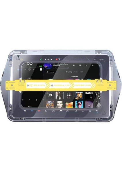 Tesla Model Y Juniper 2025 2in1 Ekran Koruyucu Uygulama Aparatlı Ön ve Arka Temperli Cam Koruyucu Parlak