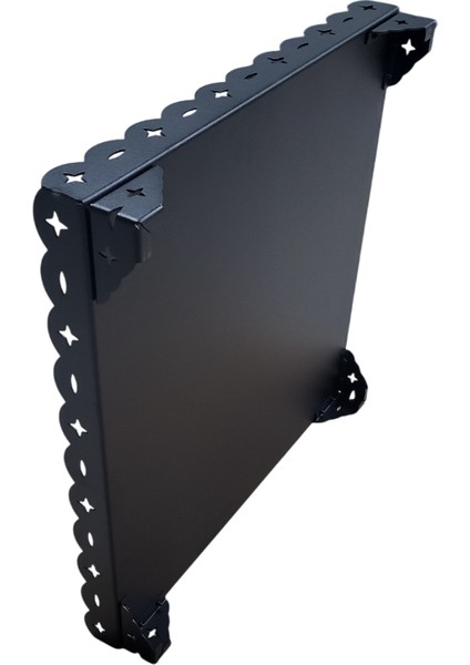 Lazer Kesim Mat Siyah Döküm Soba ve Şömine Altlığı 55X55 cm Sac Kalınlığı: 2 mm modelleri