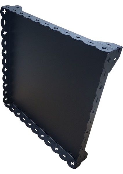 Lazer Kesim Mat Siyah Döküm Soba ve Şömine Altlığı 55X55 cm Sac Kalınlığı: 2 mm fırsatları