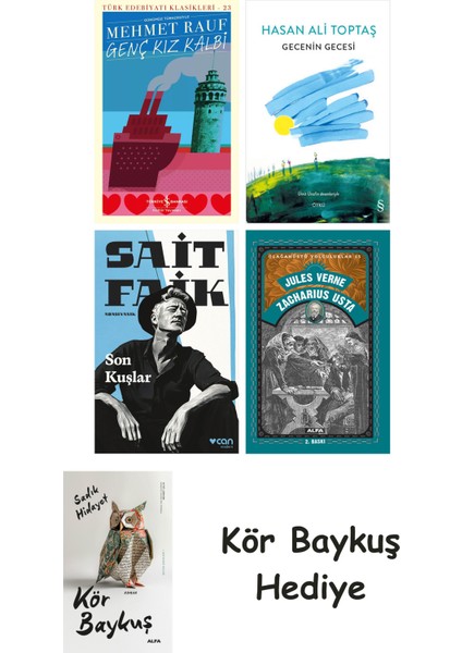 Genç Kız Kalbi + Gecenin Gecesi + Son Kuşlar + Zacharius Usta + Kör Baykuş