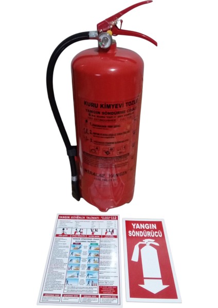 6 kg Kuru Kimyevi Yangın Söndürme Tüpü 4yıl Garantili Askı Aparatı + Levha + Talimatlı fiyatları