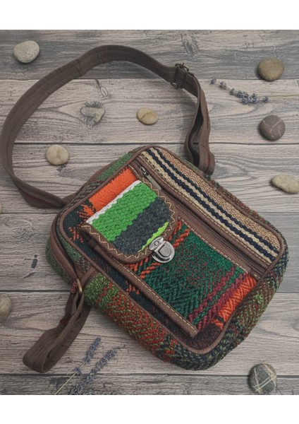 Otantik Dokuma Kilim Kadın Omuz Çantası