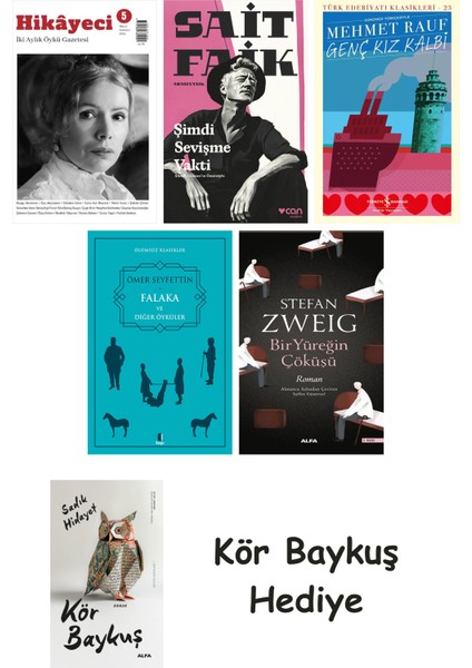 Hikayeci - 5 + Şimdi Sevişme Vakti + Genç Kız Kalbi + Falaka ve Diğer Öyküler + Bir Yüreğin Çöküşü + Kör Baykuş