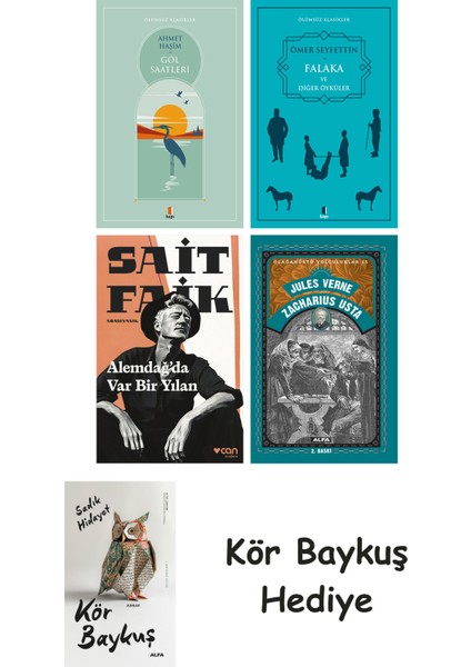 Göl Saatleri + Falaka ve Diğer Öyküler + Alemdağda Var Bir Yılan + Zacharius Usta + Kör Baykuş