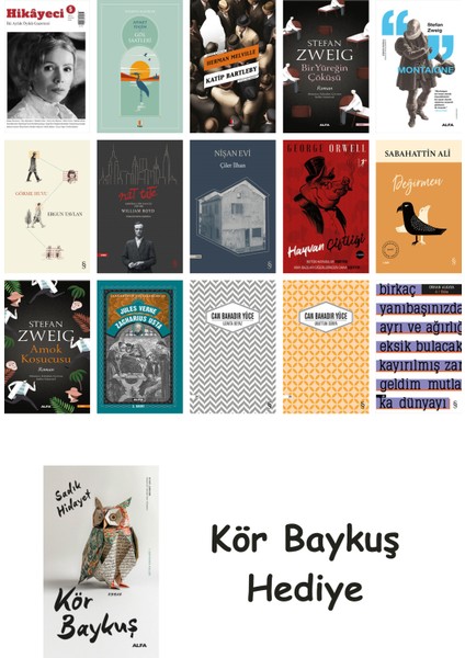 15 Kitaplık Türk Edebiyatı Seti + Çim Adam