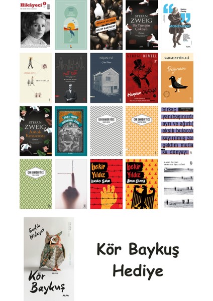 20 Kitaplık Türk Edebiyatı Seti + Çim Adam