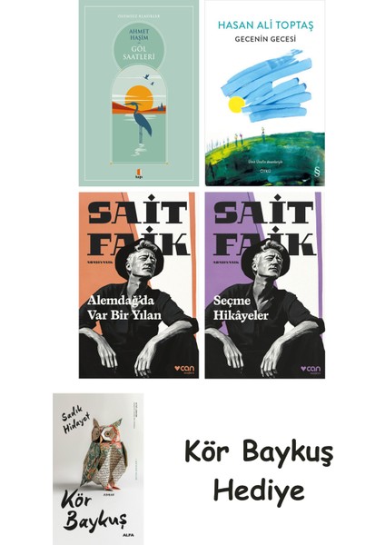 Göl Saatleri + Gecenin Gecesi + Alemdağda Var Bir Yılan + Seçme Hikâyeler + Kör Baykuş