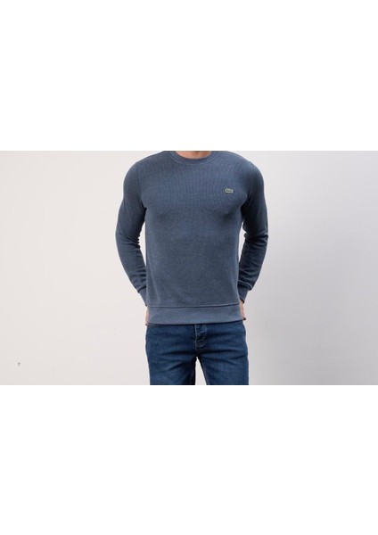 Bisiklet Yaka Indigo Dar Kesim Erkek Triko modelleri