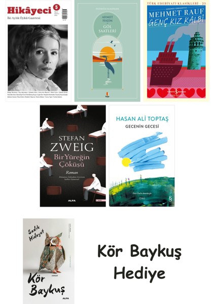 Hikayeci - 5 + Göl Saatleri + Genç Kız Kalbi + Bir Yüreğin Çöküşü + Gecenin Gecesi + Kör Baykuş