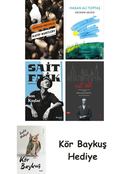 Katip Bartleby + Gecenin Gecesi + Son Kuşlar + Nat Tate + Kör Baykuş