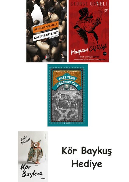 Katip Bartleby + Hayvan Çiftliği + Zacharius Usta + Kör Baykuş