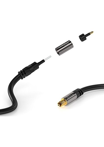 – 1,5m – Mini Toslınk Kablosu (Dijital Ses Kablosu, Optik, Toslınk-Mini Toslınk, Fiberoptik Kablo/lwl, Dijital Ses Sinyalini Televizyona/amplifikatöre/hi-Fi Cihaza Iletir, Siyah) fiyatları