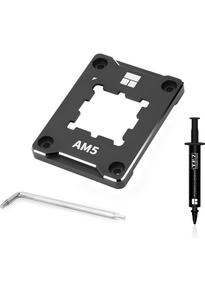 Thermalright Asf-Siyah Am5 Cpu Tutucu, Düzeltici Bükülme Önleyici Sabitleme Çerçevesi, Am5 Tam Fit Sabit Işaretsiz Montaj, Am5 Bükülme Önleyici Kontak Çerçevesi, Cpu Soğutucu Standardı