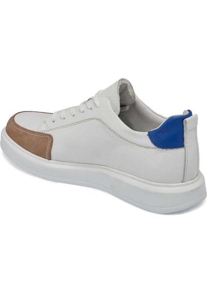 Beyaz Hakiki Deri Erkek Sneaker - E24I1AY56744-A26