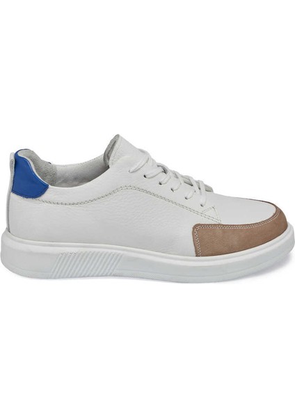 Beyaz Hakiki Deri Erkek Sneaker - E24I1AY56744-A26