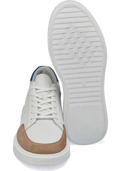 Beyaz Hakiki Deri Erkek Sneaker - E24I1AY56744-A26