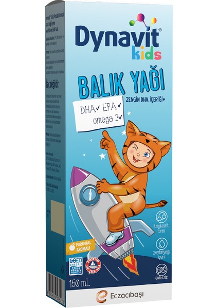 Balık Yağı Şurubu Portakal Aromalı 150 ml - Dezenfektan Hediyeli - %72 Alkol