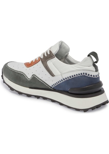 Beyaz Hakiki Deri Erkek Sneaker - E24I1AY56861-S1V