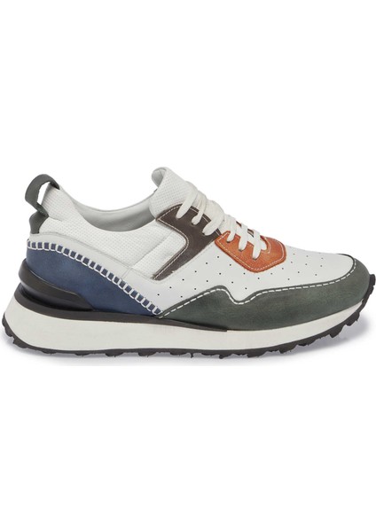 Beyaz Hakiki Deri Erkek Sneaker - E24I1AY56861-S1V