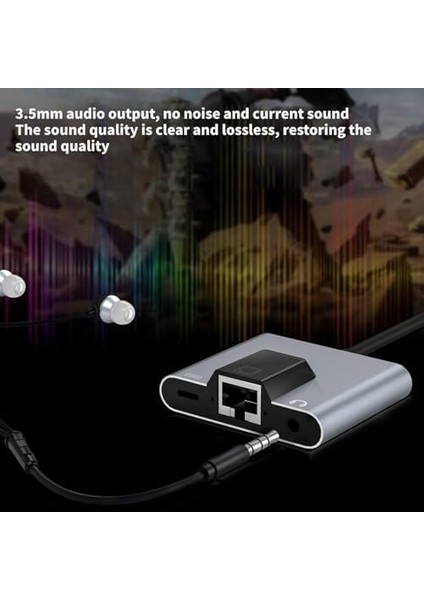 3 In 1 Arada iphone ile Uyumlu Lightning/type-C - Ethernet Adaptörü - Telefon/tablet Ethernet Lan Ağ Adaptörü, Adaptörü Tak ve Çalıştır ZR815 modelleri