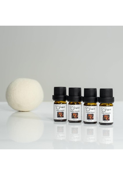 Woolyball Konsantre Uçucu Esans Serisi, 4 Adet 5 ml Baharatlı Kokular