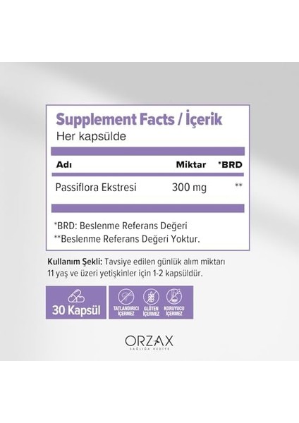 Orzax Ocean Passiflora 300 Mg 30 Kapsül fiyatları