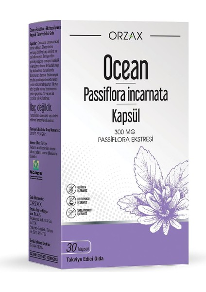Orzax Ocean Passiflora 300 Mg 30 Kapsül modelleri