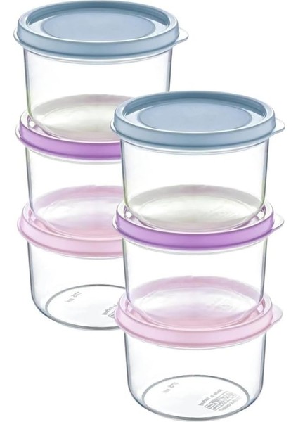 Adet Renkli Kapaklı Mini Saklama Kabı, 175 Ml, Bulaşık Makinesinde Yıkanabilir