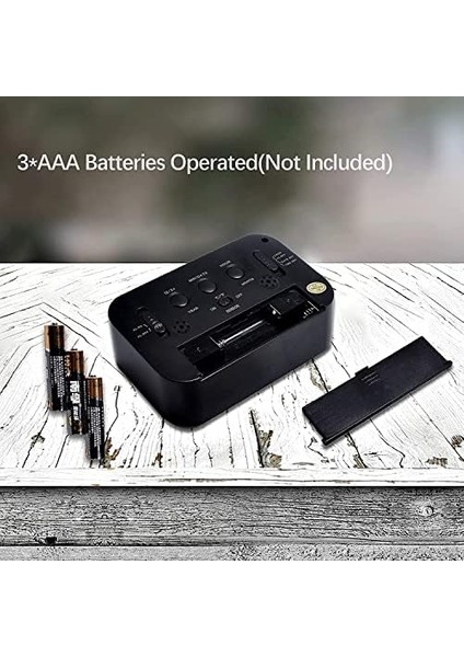 Çalar Saat Büyük LED Ekranlı Başucu Saati 12/24 Erteleme Gece Lambası, Tarih Takvimli Yatak Odası Ev Ofis Için (Siyah) fiyatları