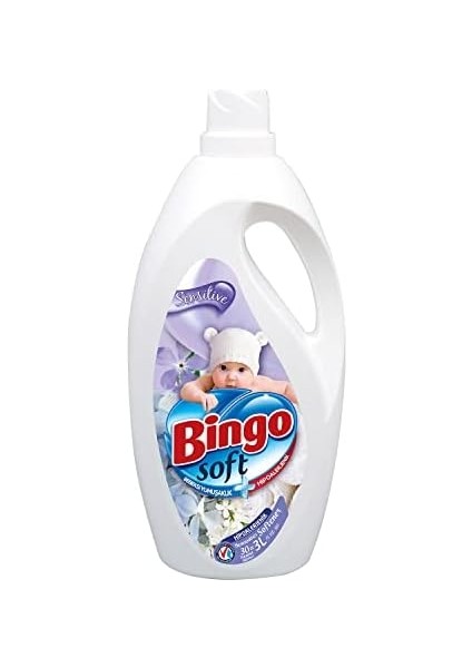 Bingo Soft Sensitive Hipoalerjenik 30 Yıkama Çamaşır Yumuşatıcısı (1 x 3000 Ml)