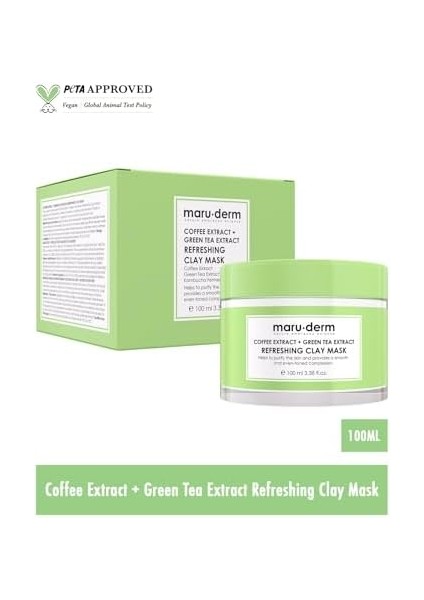 Maru.derm Kahve Özü + Yeşil Çay Özü Ferahlatıcı Kil Maskesi 100 ml fiyatları