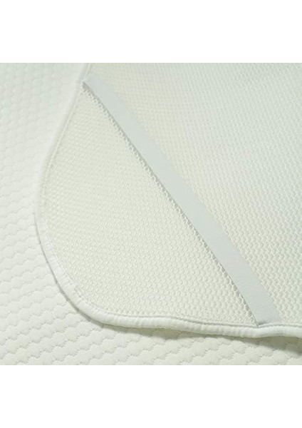 Y-74B Alptex 3 Boyutlu Kumaş Teknolojisiyle Üretilmiş Terletmeyen Bambulu Yatak Pedi, Beyaz, 90X190 cm