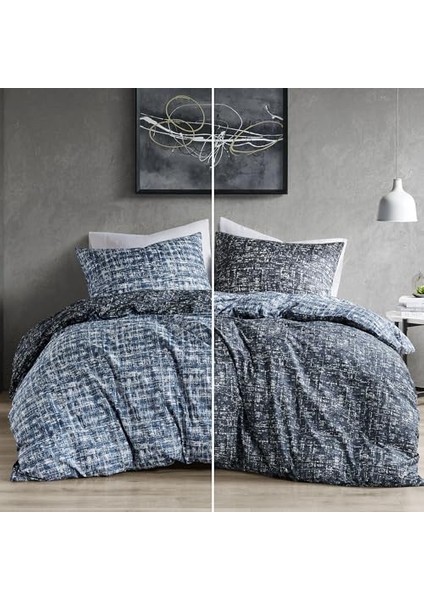 Spaces Ikiz Yorgan Seti - Her Mevsim Için Mavi Yatakhane Yatağı, Ultra Yumuşak 2 Parça Ters Çevrilebilir Yorgan, 1 Eşleşen Kılıflı, Bakımı, Yıkanabilir, Ikiz/ikiz Xl modelleri