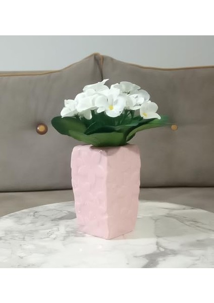 Dahil, Dahil, Çiçek,beyaz Yapay Çiçek, Dekoratif Çiçekli Pembe 7X7X17CM fiyatları