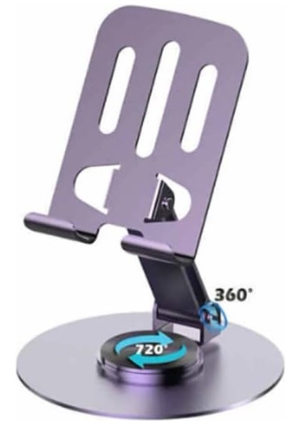 360 Derece Dönebilen Açı Ayarlı Masaüstü Metal Telefon ve Tablet Tutucu fiyatları