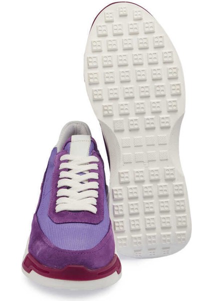 Mor Hakiki Süet Deri Kadın Sneaker - K24I1AY67370-T6O