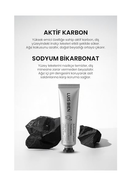 Luis Bien Aktif Karbon Diş Beyazlatma Macunu 75 ml