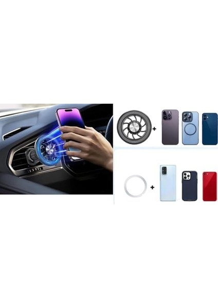 Havalandırmaya Takılan Güçlü Manyetik Telefon Tutucu ve Tüm Modellere Uygun Araç Içi Telefon Tutucu Araba Için Araç Tutucu, Manyetik Telefon Tutucu 12/13/14/15 Manyetik Araç Tutucu modelleri