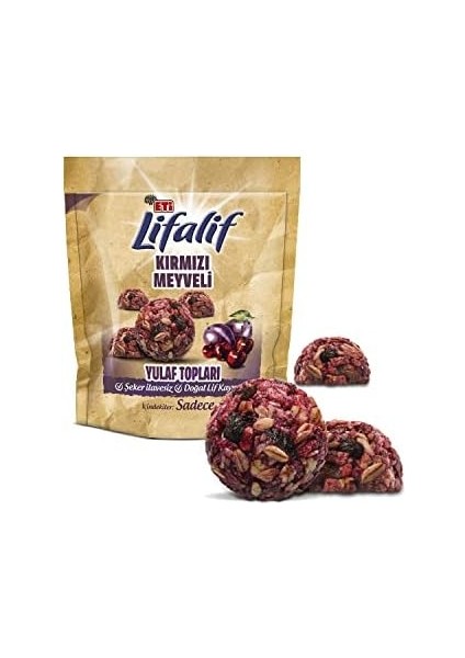 Eti Lifalif Kırmızı Meyveli Yulaf Topları 33 G x 16 Adet