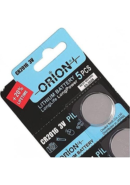 CR2016 3V Lityum Pil 5'li Paket fiyatları